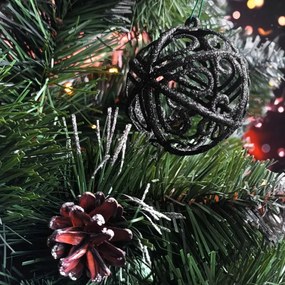 Vianočné gule KL-21X25 čierne (6 ks)