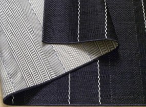 Hanse Home, Kusový koberec Sunshine 102030 Schwarz – na von aj na doma, 200x290, čierna, chodba / predsieň