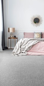 Lano, Metrážny koberec Bloom 860, na mieru, šíře 4m,5m, šedá, ab (mriežka), chodba / predsieň