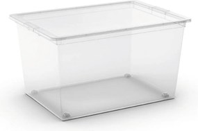 KIS C BOX 008417WHTR Box 50 l, priehľadný s kolieskami