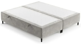 Svetlosivá čalúnená dvojlôžková posteľ s úložným priestorom 160x200 cm Tate – Maison de Rêve