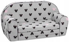 Detská rozkladacia MINI pohovka Myška Minnie - šedá