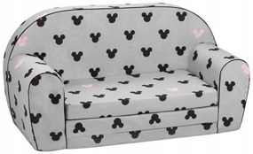 Detská rozkladacia MINI pohovka Myška Minnie - šedá