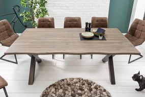 Dizajnový jedálenský stôl z masívu Genesis Grey Akácia 160cm