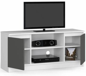 Stolík pod TV RTV 120 2D 1P biely / sivý