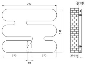 Sapho Sapho, SAMILLA vykurovacie teleso 790x592 mm, biela matná, MI6080
