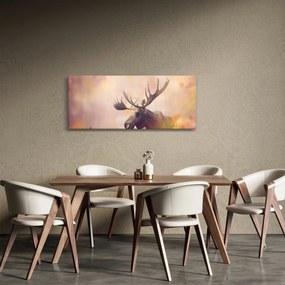Obraz - Sob v jesennom lístí (120x50 cm)