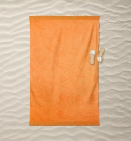 Plážová osuška 90x160 cm oranžová