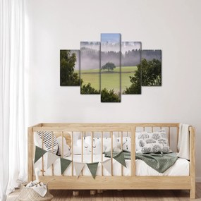 Obraz lúky so stromom (150x105 cm)