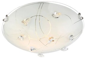 Stropné svietidlo Alivia sklenené tienidlo Ø 30 cm