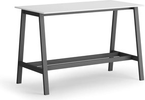 Vysoký barový stôl, 1600 x 800 mm, biela