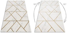 Koberec EMERALD exkluzívny 1012 glamour, styl geometrický, marmur sivý / zlatý