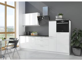 Kuchynská linka Lara 280 MDF biela lesklá bez dosky