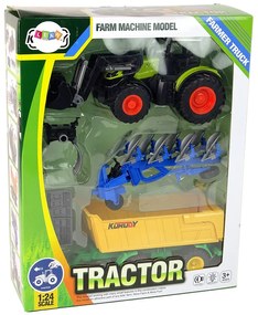 Lean Toys Traktor s vlečkou a doplnkami