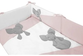 BELISIMA 5-dielne posteľné obliečky Belisima Mouse 100/135 růžové
