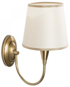 Nástenná lampa Pardo mosadz/biela