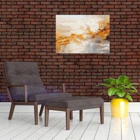 Sklenený obraz - Zlatá textúra (70x50 cm)