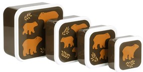 A Little Lovely Company - súprava štyroch desiatových škatuliek - medvede