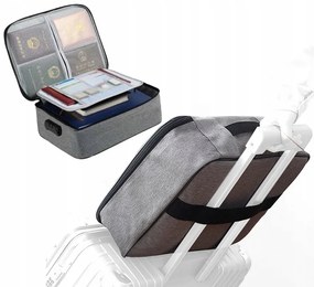 Uzamykateľný organizér na dokumenty - šedý