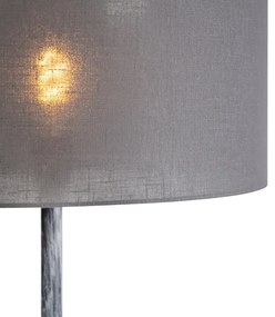 Stojaca lampa sivá so sivým tienidlom 50 cm - Simplo