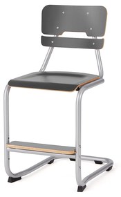 Školská stolička LEGERE III, V 500 mm, strieborná, antracit