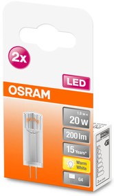 OSRAM Sada 2x LED žiarovka G4, 1,8W, 200lm, 2700K, teplá biela