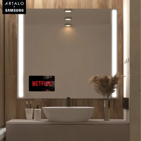 SMART Zrkadlo do kúpeľne s LED osvetlením M4 premium + Samsung SmartPanel