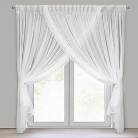 ZÁCLONA NA PÁSKE LUISA 400X250 CM BIELA