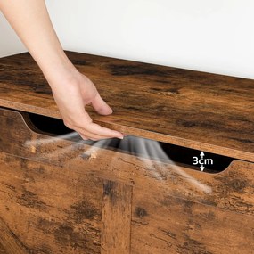 Lavica s úložným priestorom Vasagle Sabil 100 cm hnedá