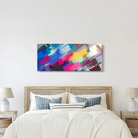 Obraz - Farebné ťahy štetcom (120x50 cm)