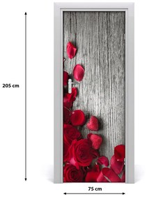 Fototapeta na dvere samolepiace červená ruža 75x205 cm