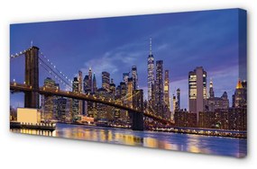 Obraz na plátne Bridge sunset panorama 100x50 cm