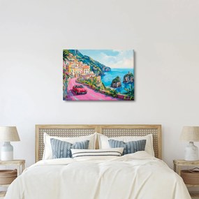 Obraz - Ružová cesta na pobreží (70x50 cm)