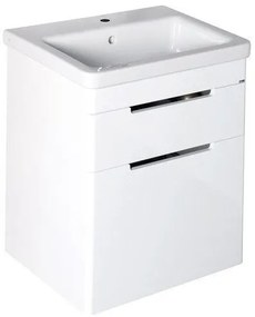 Sapho, ELLA umývadlová skrinka 46,5x65x38,5cm, 2x zásuvka,biela (70052), EL052-3030