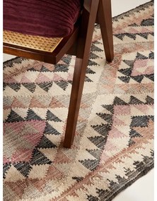 Sivý ručne tkaný jutový behúň 80x200 cm Roya Parsa – Elle Decoration