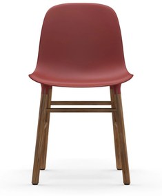 Stolička Form Chair – červená/orech