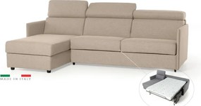 Rohová rozkladacia sedacia súprava na každodenné spanie TAVOLA MINI, béžová (penelope 02), 140