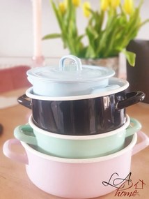 Čierny smaltovaný hrniec s pokrievkou Blacck - Ø20cm - 2,8L