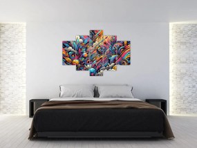 Obraz - Pestrofarebné graffiti (150x105 cm)