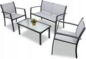 CH 4-dielna sada záhradného oceľového nábytku