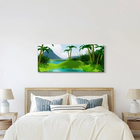 Obraz - Jazerá v jungli (120x50 cm)
