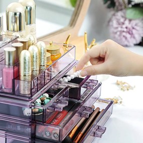 Organizér so 4 zásuvkami na make up a kozmetiku, 3 farby