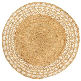Jutový koberec s prímesou bavlny Sass & Belle Ibiza, ø 90 cm