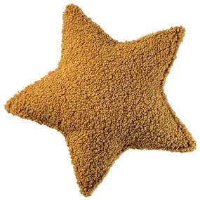 Hnedý detský pohovkový vankúš z textílie buklé Star – Wigiwama