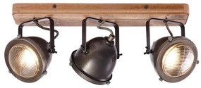 Brilliant - Bodové svietidlo CARMEN WOOD 3xGU10/5W/230V hnedá