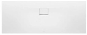 VILLEROY &amp; BOCH Squaro Infinity obdĺžniková sprchová vanička z materiálu Quaryl, dlhou orezanou stranou ku stene, protišmyk (C), 1800 x 700 x 40 mm, Stone White, UDQ1870SQI2BV-RW