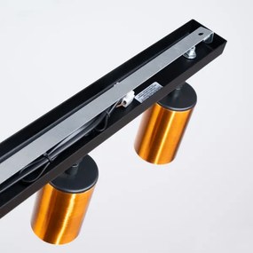 Sollux SL.1376 - Bodové svietidlo WINX 3xGU10/10W/230V čierna/meď