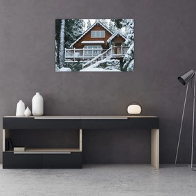 Obraz - Drevená chata (90x60 cm)
