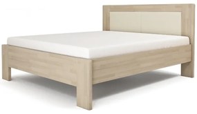 TEXPOL Manželská masívna posteľ LÍVIA - čalúnené čelo Veľkosť: 200 x 160 cm, Materiál: Buk, Morenie: white