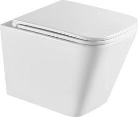 Erga Mery+, závesná WC misa 485x360x360mm, Rimless Tornado 2 + toaletné sedadlo s pomalým zatváraním, biela, ERG-V03-MERY-TO2-WH